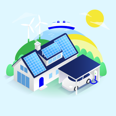 Hus med solceller