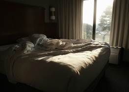 Säng som är obäddad