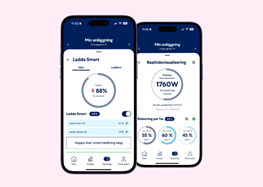 Mockup över Öresundskrafts app
