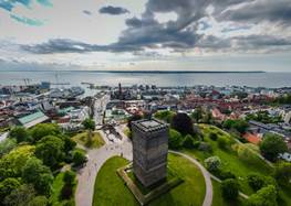 Helsingborg och Kärnan sett från ovan